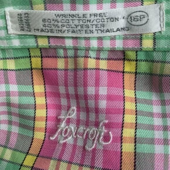 Foxcroft Classic Fit,Wrinkle Free Plaid Shirt 1X - Picture 3 of 10